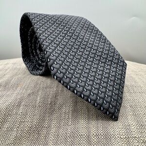 NWT Jos. A. Bank Signature Silk Gray Peacock Scallop Jacquard Tie